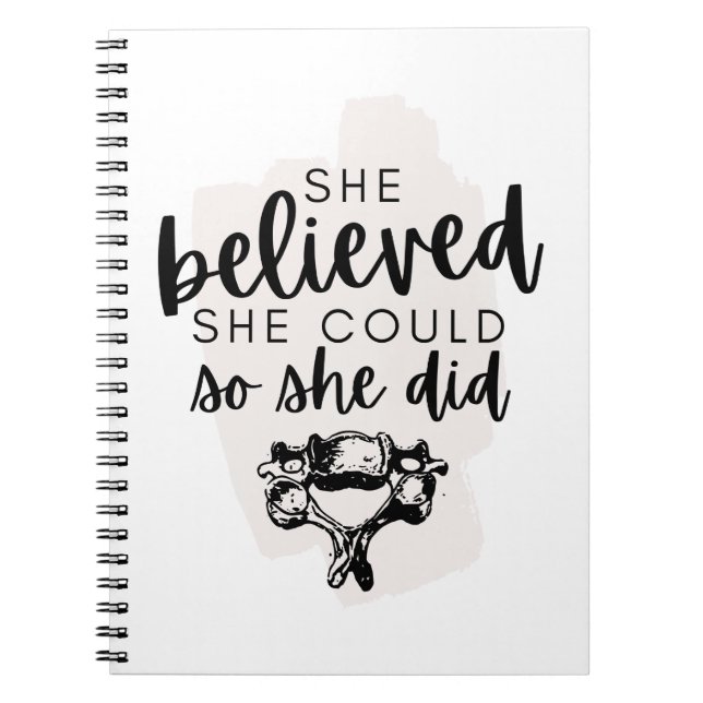 Caderno Espiral Notebook Chiroprático, estudante quiroprático, Chi (Frente)