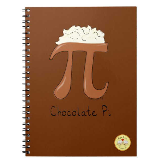 Caderno Espiral Notebook Chocolate Pi Gelado Math Pi Day (Frente)