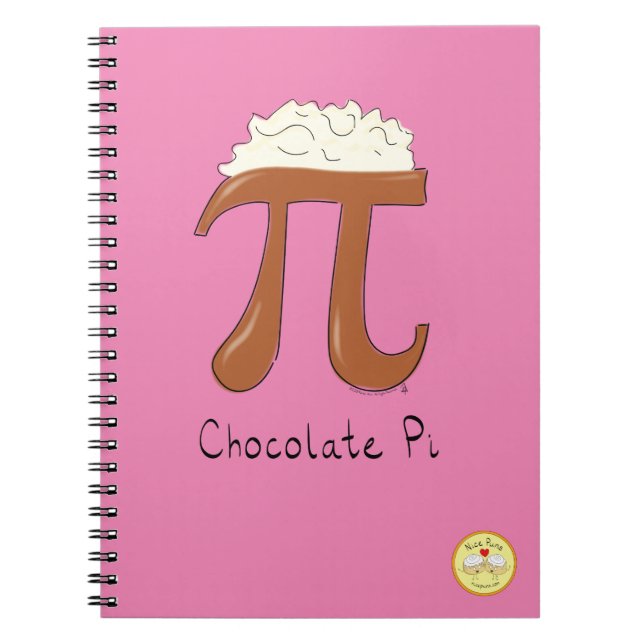 Caderno Espiral Notebook Chocolate Pi Gelado Math Pi Day (Frente)