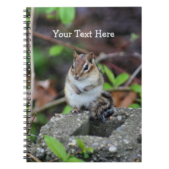 Caderno Espiral Notebook Chubby Chipmunk Nature Art (Frente)