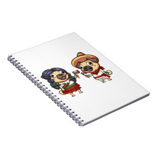 Caderno Espiral Notebook Cinco De Mayo Pugs Photo