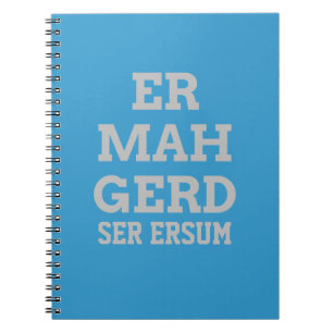 Caderno Espiral Notebook Cinza Ermahgerd