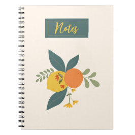 Caderno Espiral Notebook Citrus Garden