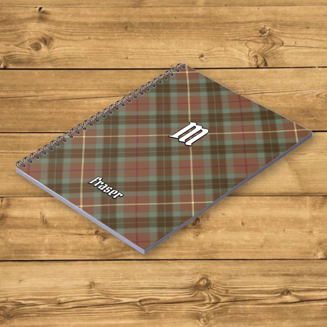 Caderno Espiral Notebook Clan Fraser Weathered Hunting Tartan (Criador carregado)