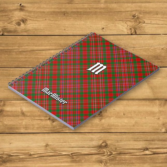 Caderno Espiral Notebook Clan MacAlister Tartan (Criador carregado)