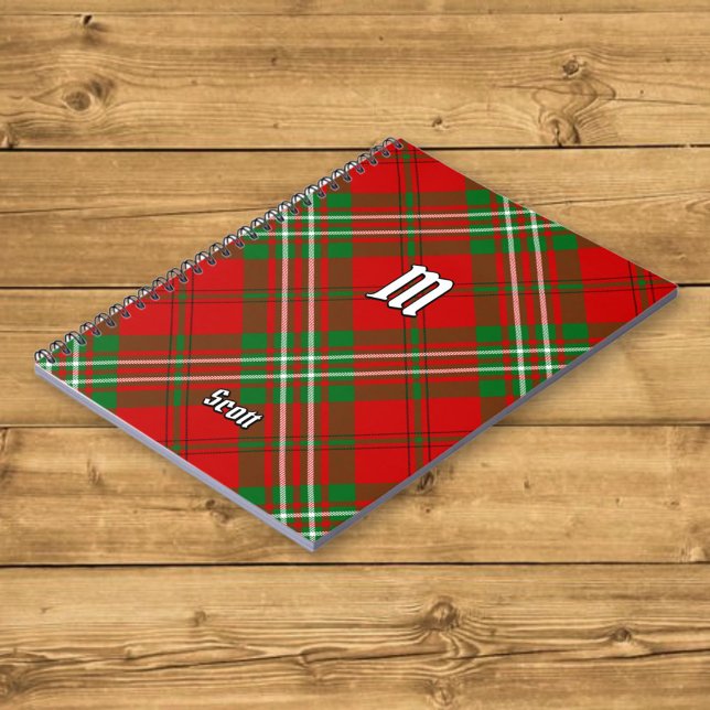 Caderno Espiral Notebook Clan Scott Red Tartan (Criador carregado)