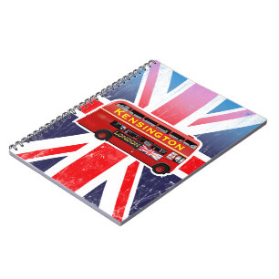 Caderno Espiral Notebook Classic Red London de dois andares