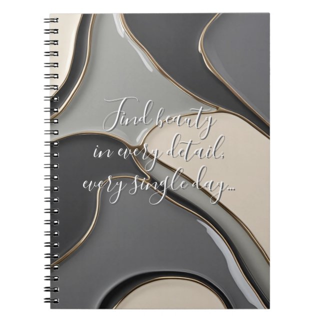 Caderno Espiral Notebook clássico em na moda gráfico (Frente)