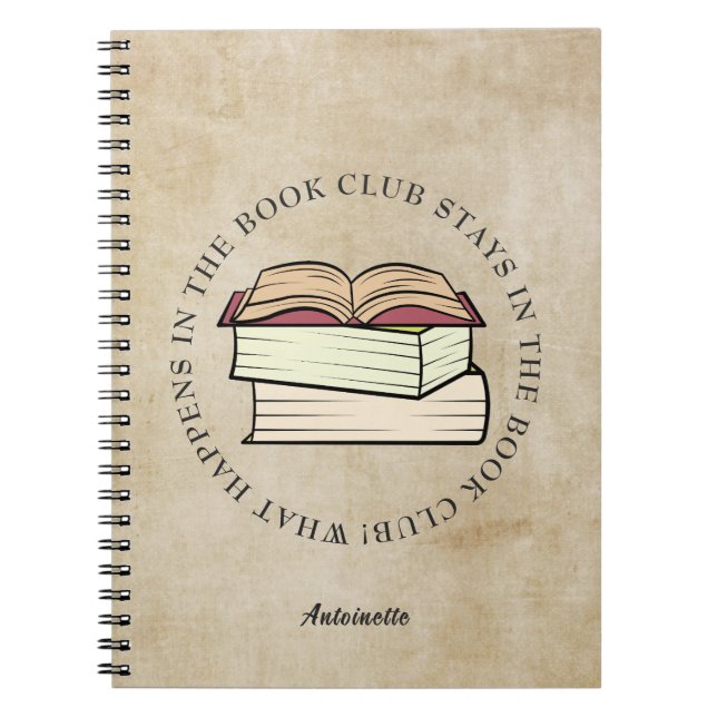 Caderno Espiral Notebook Clube de Livro (Frente)
