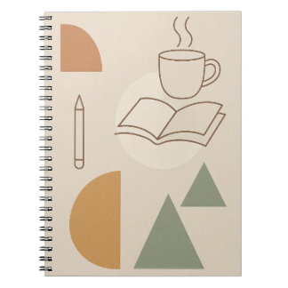 Caderno Espiral Notebook Coffee & Notes - Notebook Boho Minimalist