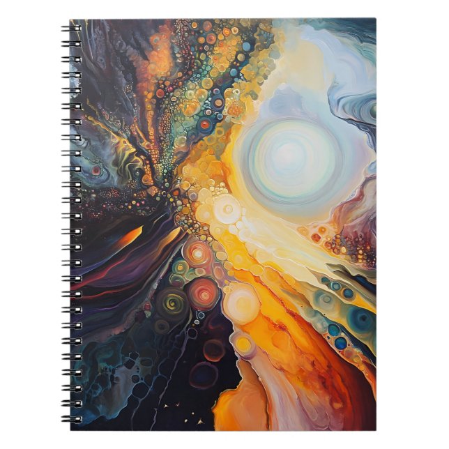Caderno Espiral Notebook Colorido, Abstrato (Frente)