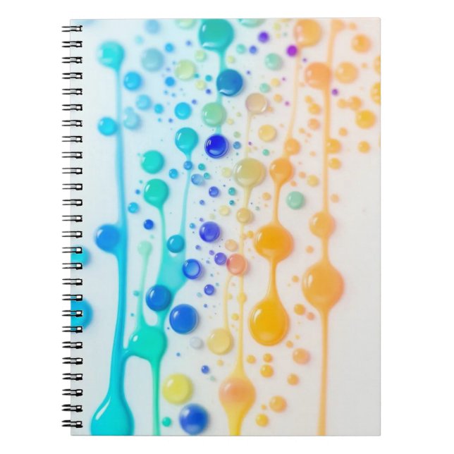 Caderno Espiral Notebook Colorido de Arte Abstrato (Frente)