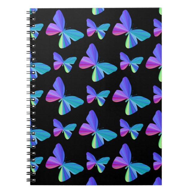 Caderno Espiral Notebook Colorido de Borboleta (Frente)