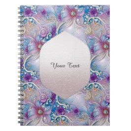 Caderno Espiral Notebook Colorido Floral Pprecoce Gems