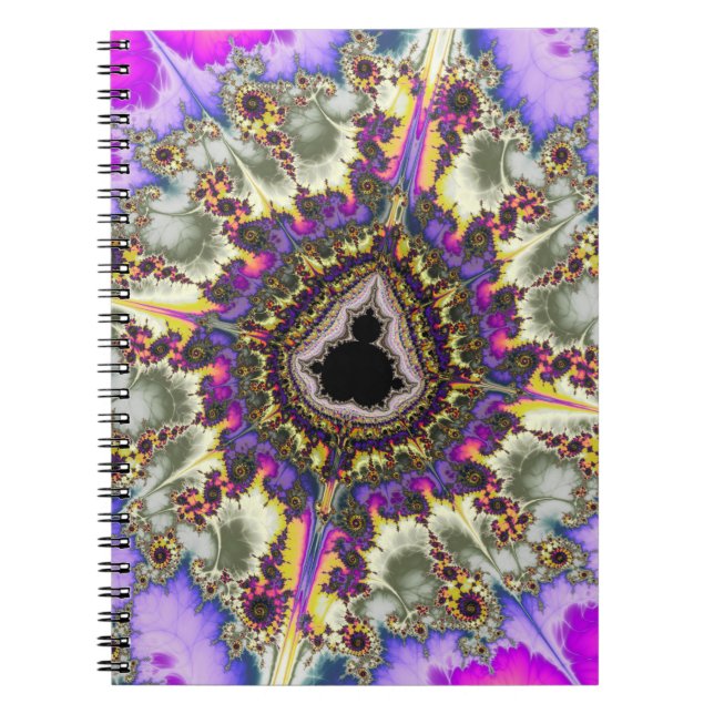 Caderno Espiral Notebook Colorido Mandelbrot Fractal (Frente)