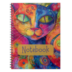 Caderno Espiral Notebook Colorido para Cat