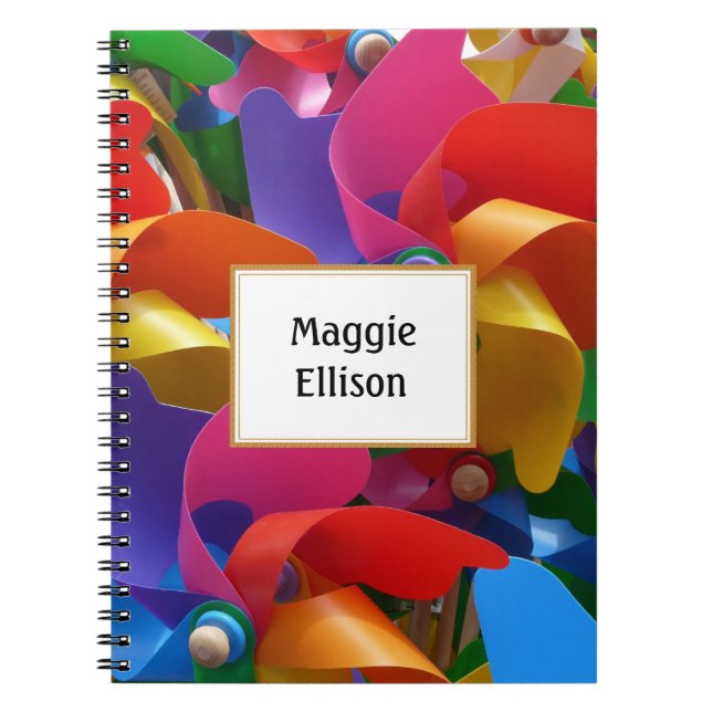 Caderno Espiral Notebook Colorido Personalizado (Frente)