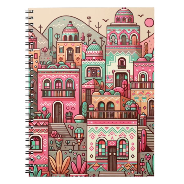Caderno Espiral Notebook Colorous Little Village (Frente)