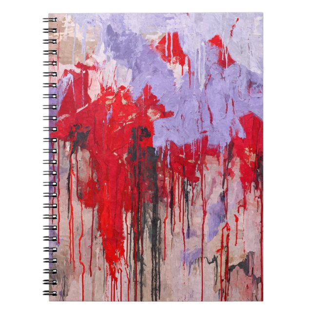 Caderno Espiral Notebook com Abstrato de Expressão de Drives de La (Frente)
