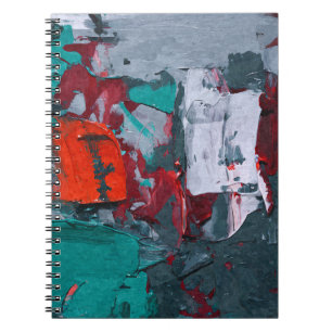 Caderno Espiral Notebook com Abstrato de Textura Urbana de Cinza V