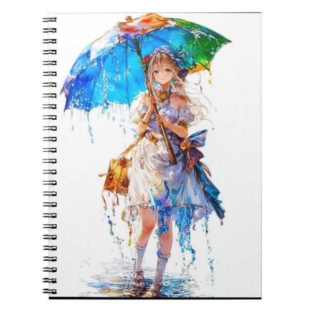 Caderno Espiral Notebook com animação de manga (Frente)