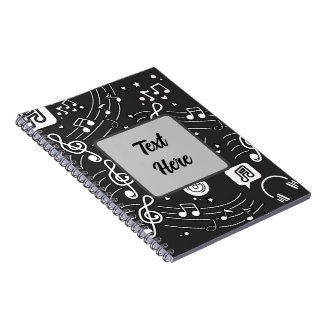 Caderno Espiral Notebook com anotações no Doodle - Perfeito para M