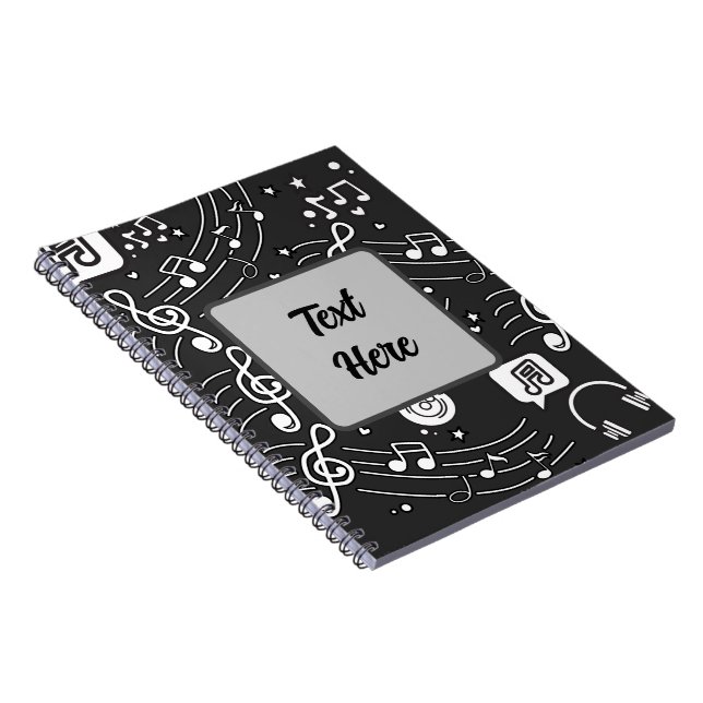 Caderno Espiral Notebook com anotações no Doodle - Perfeito para M (Lado Direito)