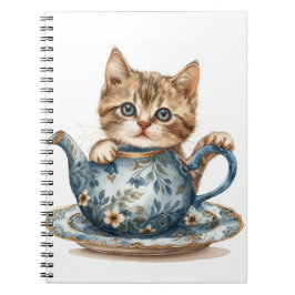 Caderno Espiral Notebook com aparência de gato