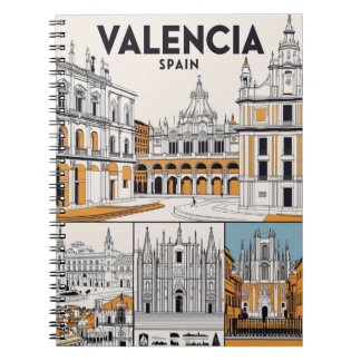 Caderno Espiral Notebook com arquitetura Valencia