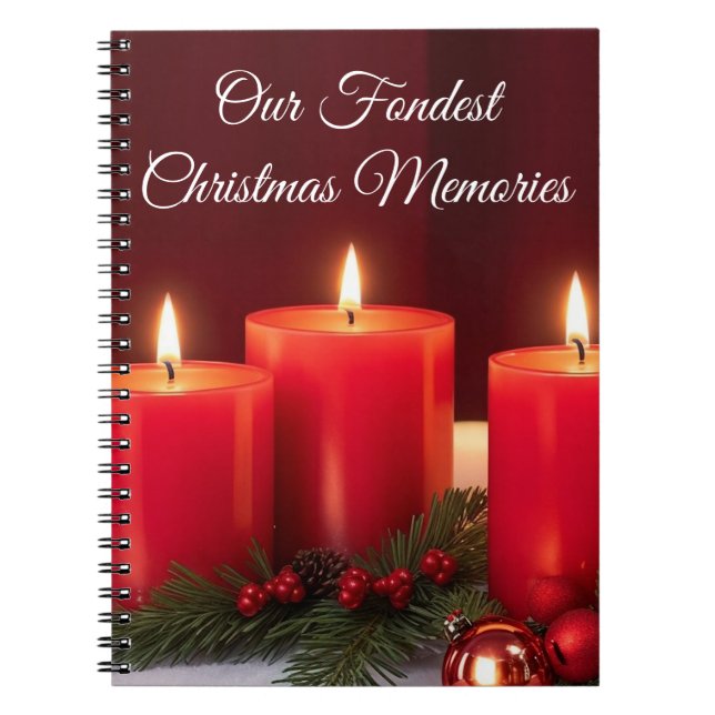 Caderno Espiral Notebook com as memórias de Natal mais Fontes (Frente)