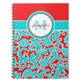 Caderno Espiral Notebook com Azul Vermelho Branco Personalizado