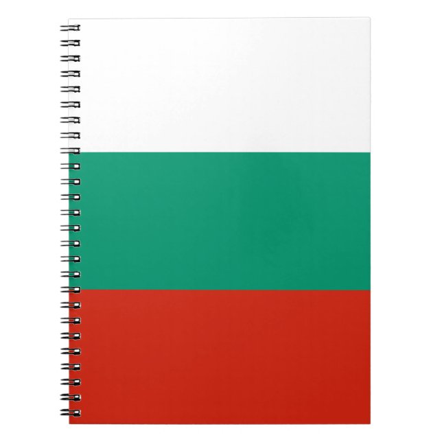 Caderno Espiral Notebook com bandeira búlgara patriótica (Frente)
