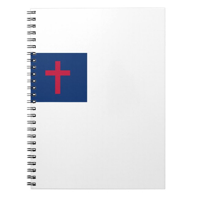 Caderno Espiral Notebook com bandeira cristã Spiral (Frente)