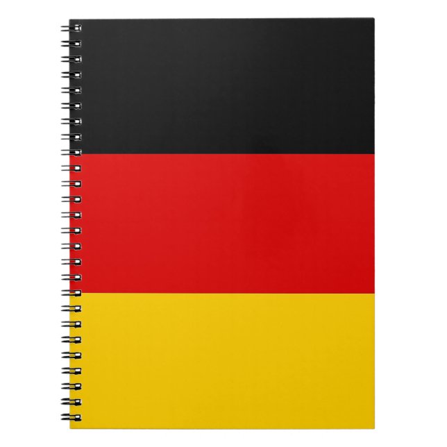 Caderno Espiral Notebook com bandeira da Alemanha (Frente)