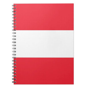 Caderno Espiral Notebook com bandeira da Áustria