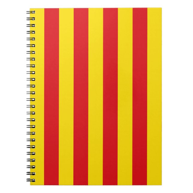 Caderno Espiral Notebook com bandeira da Catalunha (Frente)