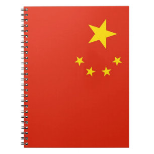 Caderno Espiral Notebook com bandeira da China