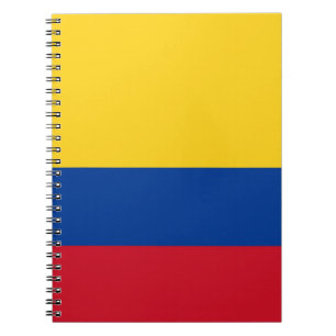 Caderno Espiral Notebook com bandeira da Colômbia