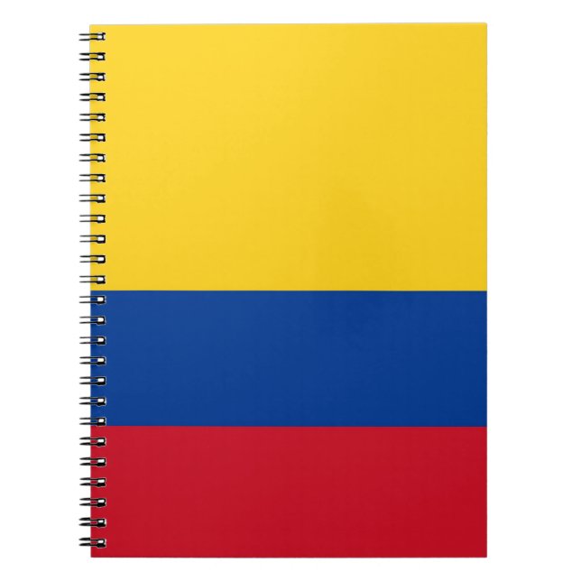 Caderno Espiral Notebook com bandeira da Colômbia (Frente)