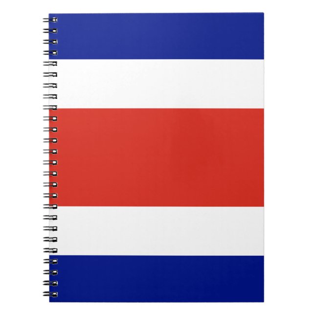 Caderno Espiral Notebook com bandeira da Costa Rica (Frente)