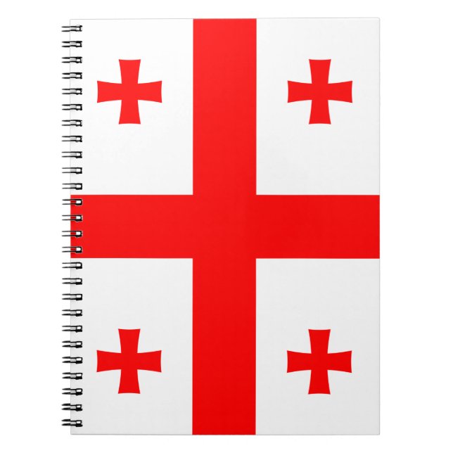 Caderno Espiral Notebook com bandeira da Geórgia (Frente)