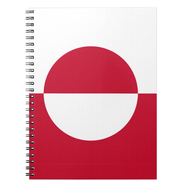 Caderno Espiral Notebook com bandeira da Groenlândia (Frente)