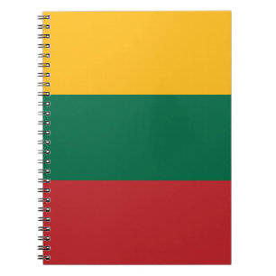Caderno Espiral Notebook com bandeira da Lituânia