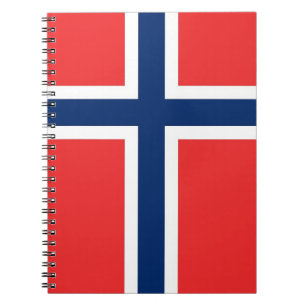 Caderno Espiral Notebook com bandeira da Noruega