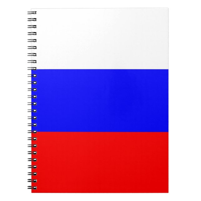 Caderno Espiral Notebook com bandeira da Rússia (Frente)