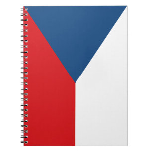 Caderno Espiral Notebook com bandeira da Tchechia