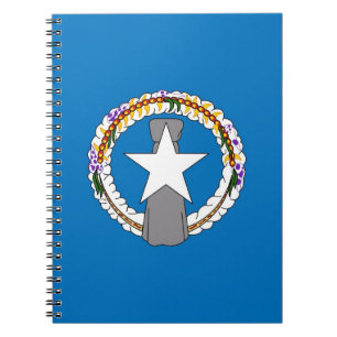 Caderno Espiral Notebook com bandeira das Ilhas Marianas Nortes