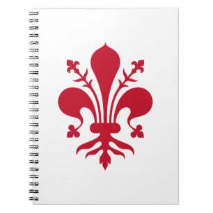 Caderno Espiral Notebook com bandeira de Florença, Itália