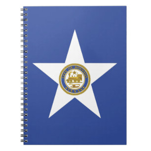 Caderno Espiral Notebook com bandeira de Houston
