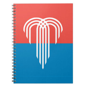 Caderno Espiral Notebook com bandeira de Kansas City